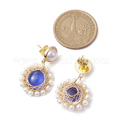 3Pairs 3 Colors Changing Color Mood Stud Earring&nbsp;EJEW-TA00480