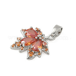 Brass Micro Pave Cubic Zirconia Pendants&nbsp;KK-H076-04P