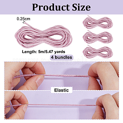 4 Bundles Round Elastic Cord&nbsp;OCOR-OC0001-84A