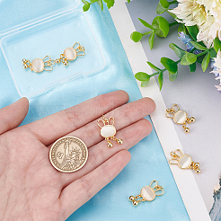 6Pcs Imitation Shell & Pearl Resin Pendants&nbsp;KK-BBC0004-20