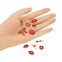 Alloy Enamel Pendants&nbsp;ENAM-FP0002-24