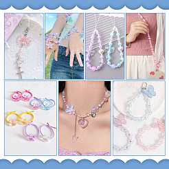240Pcs 8 Colors Acrylic Beads&nbsp;MACR-PH0001-82