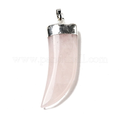 Natural Rose Quartz Pendants&nbsp;G-P474-04S-02