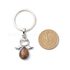Natural Gemstone Keychain Angel Pendant Keychain&nbsp;KEYC-JKC00381