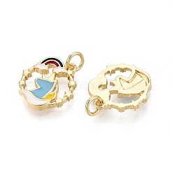 Brass Enamel Pendants&nbsp;KK-N277-04G
