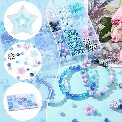 DIY Acrylic Beads Stretch Bracelet Making Kits&nbsp;DIY-FS0008-76