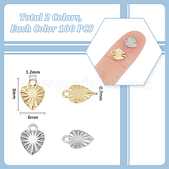 200Pcs 2 Colors 304 Stainless Steel Charms&nbsp;STAS-UN0054-93