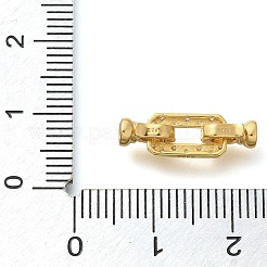 925 Sterling Silver Micro Pave Clear Cubic Zirconia Fold Over Clasps&nbsp;STER-U006-07G