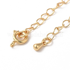 Rack Plating Brass Ends with Chain and Clasps&nbsp;KK-F873-01LG-02