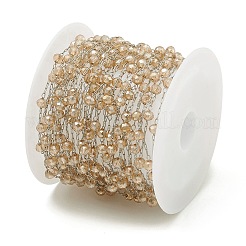 Glass Round Beaded Chains&nbsp;CHS-B003-04G