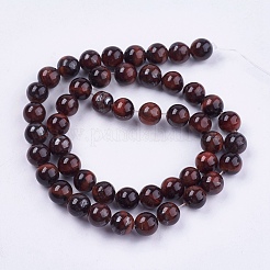Natural Red Tiger Eye Stone Bead Strands&nbsp;G-R193-08-8mm