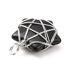Natural Obsidian Pendants&nbsp;G-D458-07P-02-RS