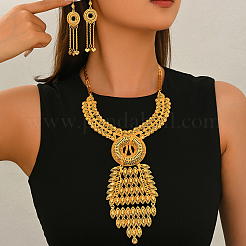 Vintage Geometric Hollow Alloy Earrings & Necklaces Set for Women&nbsp;TB8486