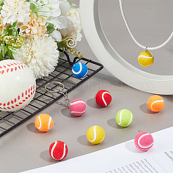 12Pcs 6 Colors Cloth Fabric Pendants&nbsp;FIND-SC0021-48