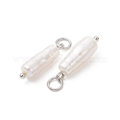 Natural Baroque Keshi Pearl Pendants&nbsp;PALLOY-JF05439-01