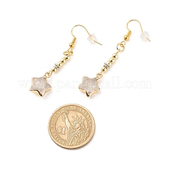 Natural Gemstone Star Dangle Earrings&nbsp;EJEW-JE04917