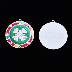 Spray Painted Brass Pendants&nbsp;KK-Q281-002
