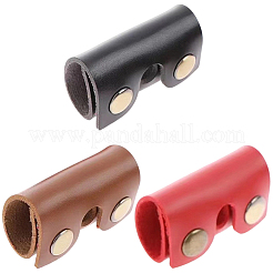 PU Leather Safety Razor Head Protecting Cover with Snap Buttons for Travel and Home&nbsp;AJEW-CL0005-71A