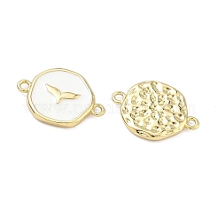 Ocean Brass Enamel Connector Charms&nbsp;KK-C251-05G-01A