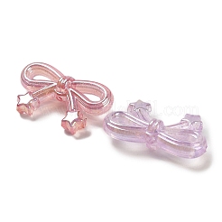 Bowknot with Star UV Plating Luminous Rainbow Iridescent Acrylic Beads&nbsp;LACR-R001-05A