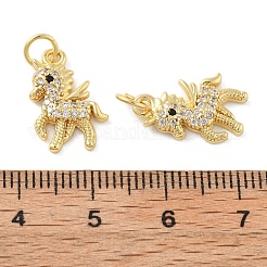 Brass Micro Pave Cubic Zirconia Pendants&nbsp;KK-C092-08G