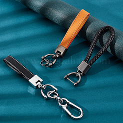 3 Sets 3 Styles Imitation Leather Keychains&nbsp;DIY-CA0004-47