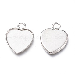 Tarnish Resistant 304 Stainless Steel Pendant Cabochons Settings for Fashion Jewelry&nbsp;STAS-M283-01P-A