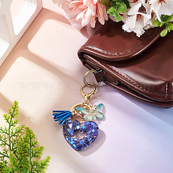 Heart with Butterfly Resin Keychains&nbsp;KEYC-TADJ0001-01E