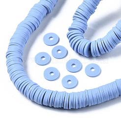 Flat Round Handmade Polymer Clay Beads&nbsp;CLAY-R067-10mm-32