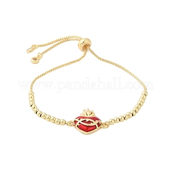 Brass Cubic Zirconia Silder Bracelets&nbsp;BJEW-C093-01G