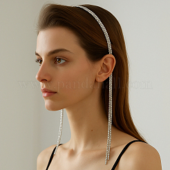 2Pcs 2 Styles Iron and Rhinestones Hair Bands&nbsp;OHAR-HY0001-05
