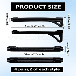 2 Pairs Silicone Glasses Ear Hooks&nbsp;AJEW-LP0008-26