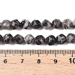 Natural Map Stone/Picasso Stone Beads Strands&nbsp;G-T138-214