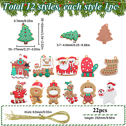 12Pcs 12 Styles PVC Christmas Pendant Decorations&nbsp;DIY-SC0026-47