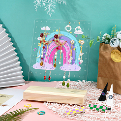 Acrylic & Wood Earring Displays&nbsp;EDIS-WH0016-01