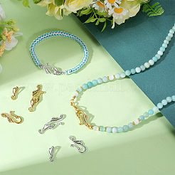 100Pcs 2 Colors Tibetan Style Hook and S-Hook Clasps&nbsp;FIND-PH0060-07