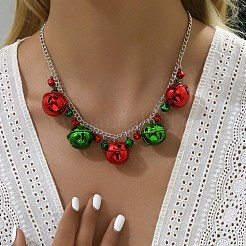 Christmas Bell Alloy Bib Necklaces&nbsp;WGF39B9-01