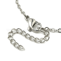 Tarnish Resistant 304 Stainless Steel Cable Chain Macrame Pouch Empty Stone Holder for Pendant Necklaces Making&nbsp;NJEW-TA00117-02