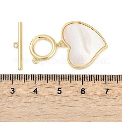 Brass Shell Toggle Clasps&nbsp;KK-K391-12G