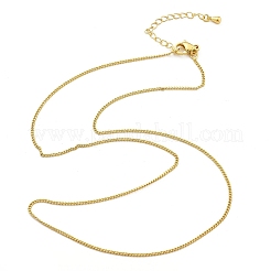 Brass Curb Chain Necklaces for Women&nbsp;NJEW-D302-50G