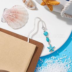 3Pcs 3 Styles Zinc Alloy Wavy Bookmarks&nbsp;AJEW-JK00297