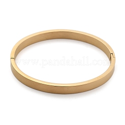 Ion Plating(IP) 304 Stainless Steel Bangles&nbsp;BJEW-H553-01G-01