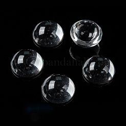 Transparent Half Round Glass Cabochons&nbsp;GGLA-R027-16mm