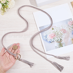 Handmade Imitation Leather Braided Rope Tie Belts&nbsp;AJEW-WH20006-398D
