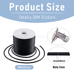 30M 3 Colors Hollow Pipe PVC Tubular Synthetic Rubber Cord&nbsp;RCOR-CD0001-02