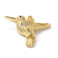 Brass Micro Pave Cubic Zirconia Pendants&nbsp;KK-P294-32G-01