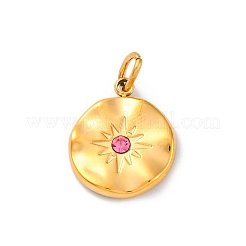 304 Stainless Steel Rhinestone Pendants&nbsp;STAS-M110-21G