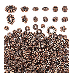 300Pcs 6 Styles Tibetan Style Alloy Spacer Beads&nbsp;FIND-PH0020-41R