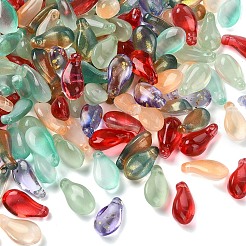 180Pcs 6 Colors Transparent Glass Teardrop Charms&nbsp;GLAA-YW0005-80
