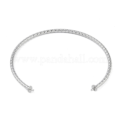 Brass Textured Open Cuff Bangle Making&nbsp;KK-U020-21B-P